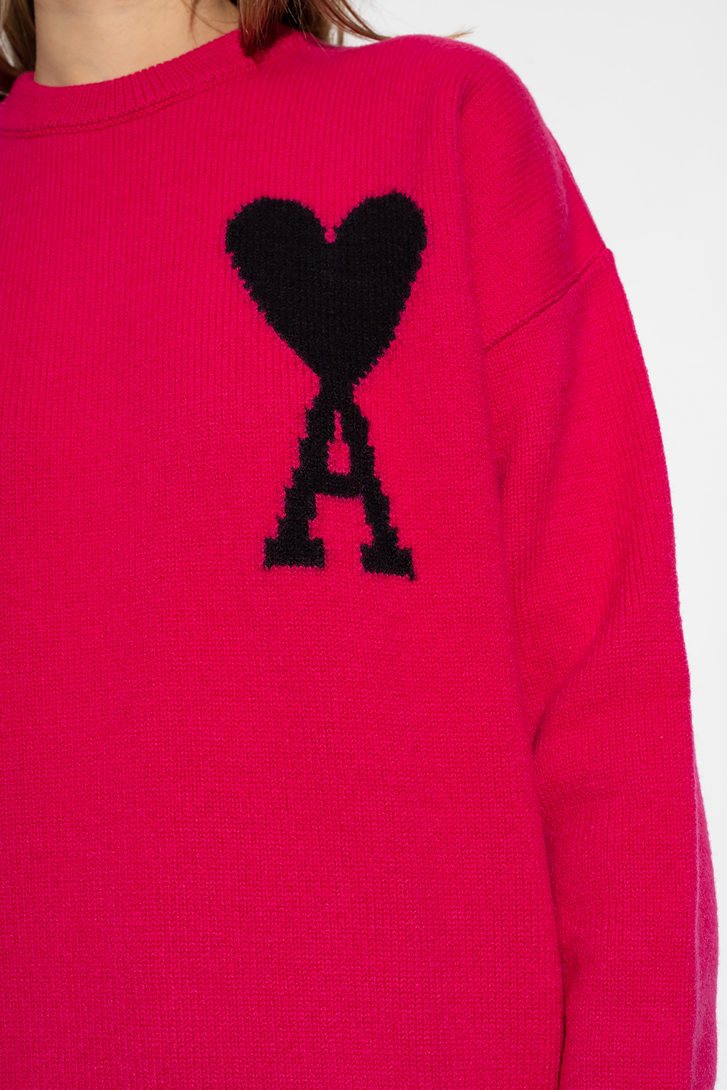 Pink Sweater with logo Ami Alexandre Mattiussi - Vitkac Canada